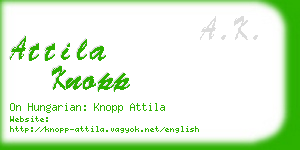 attila knopp business card